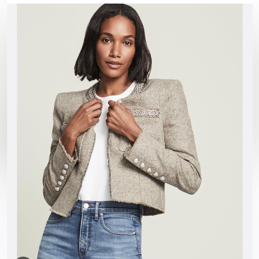 NWT VERONICA BEARD Or­ris Wool-Blend Jack­et Blazer - Size 0